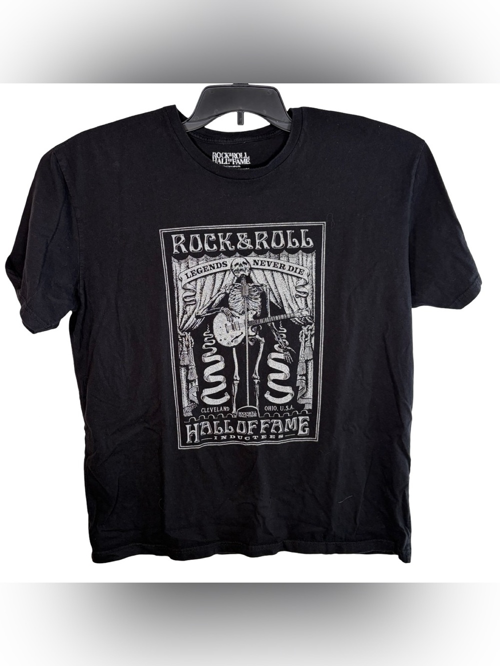 Official Rock & Roll Hall of fame black graphic short sleeve tee 2XL #094T
